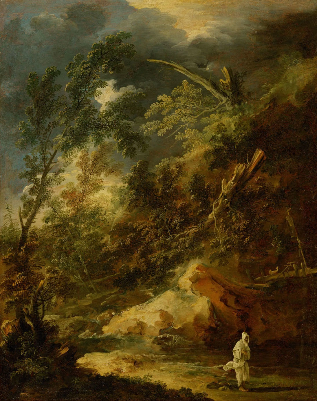 Paesaggio con monaco in una tempesta - Kunsthistorisches Museum, Vienna
